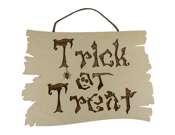 Halloween Hanging Sign Home Door Outside Outdoor Wooden Props Party Decorations