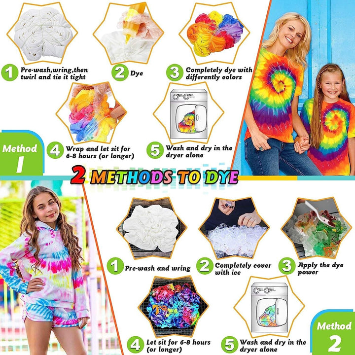 Tie Dye Set Kit 20 Colours Kids Adults Big Box Textile Paint Professional Craft