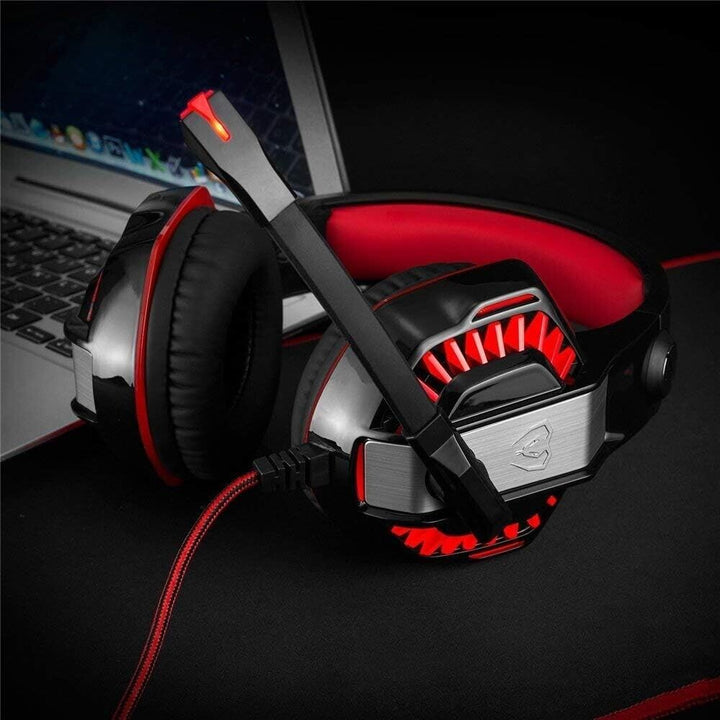 Gaming Headset with Microphone for PC Laptop PS4 Xbox One PS5 Headphones LED USB