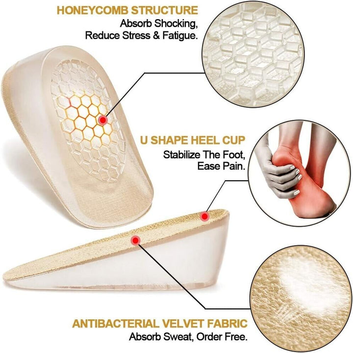 Shoe Height Increase Insoles Women 1.5cm for Taller Insert Heel Wedges Boost x2