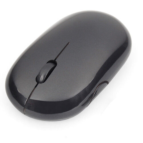 Black USB Wireless 3 Button Optical Scroll Wheel Cordless Mouse for Laptop PC