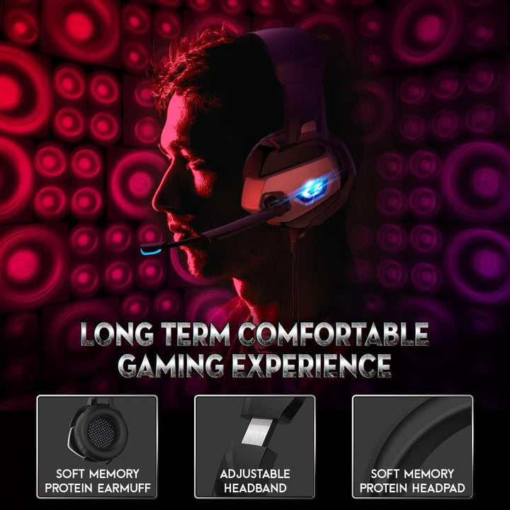 Gaming Headset with Microphone for PC Laptop PS4 Xbox One PS5 Headphones LED USB