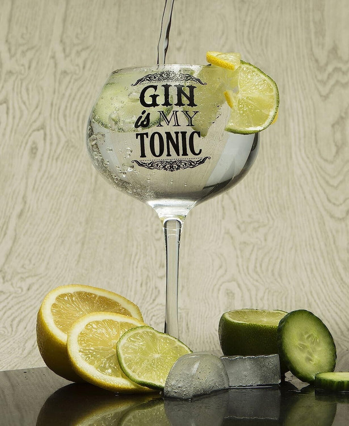 Gin Glass Novelty Gift Boxed Funny & Tonic Large Cocktail Birthday Present
