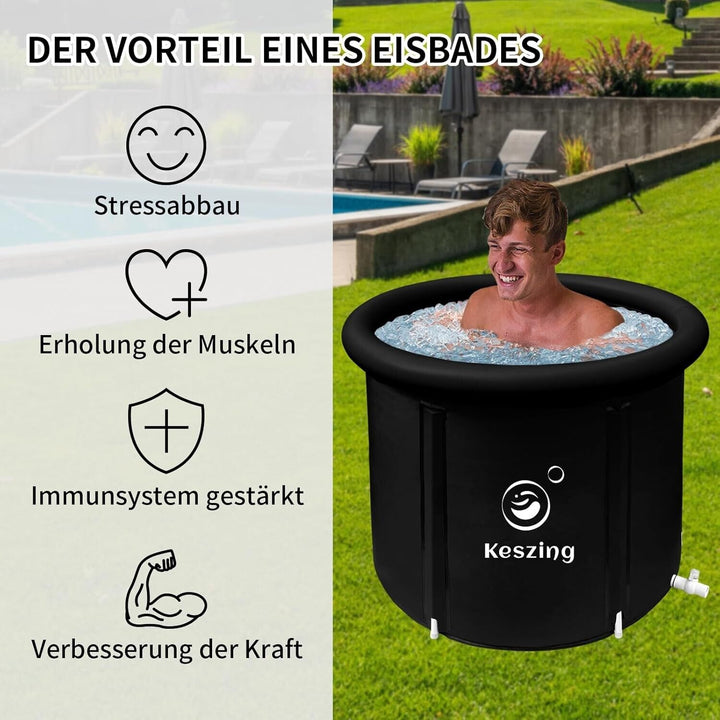 Ice Bath Tub Plunge Pool Barrell with Cover Chiller for Recovery Athlete Outdoor