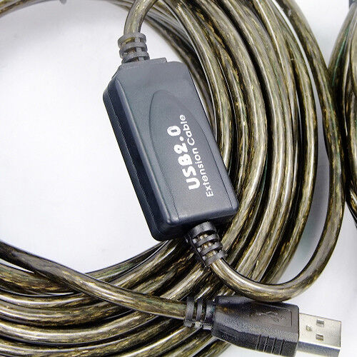 20m Long Reaching USB Active Repeater Extension Cable USB2.0 Booster Lead Extend