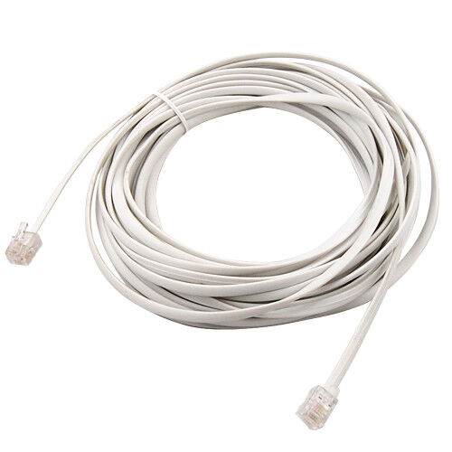 10M High Speed Broadband Internet ADSL Cable Lead RJ11 White Modem Router BT
