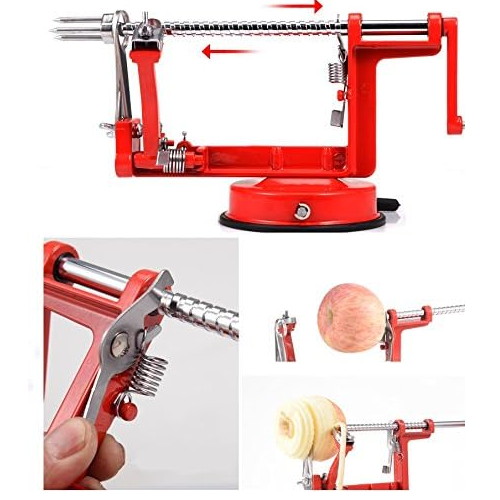 Apple Peeler Machine Corer Kitchen Gadget and Potatoes Spiral Fruit Veg Dicer