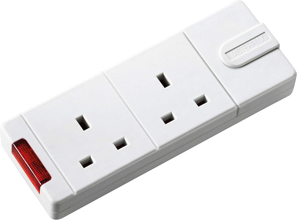 Masterplug Trailing Sockets Extension Heavy Duty 2 Gang Double No Lead/Plug