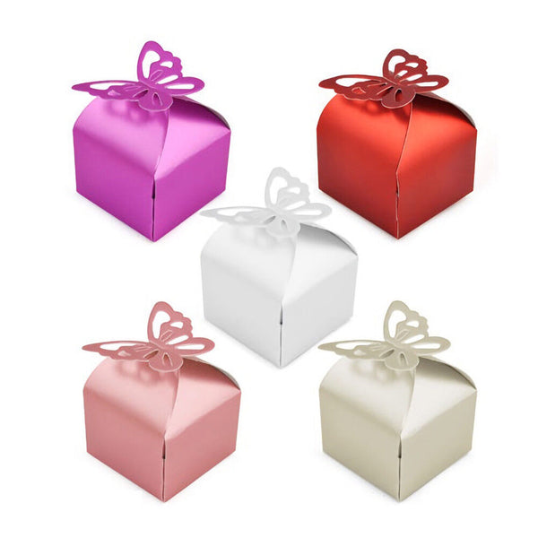 50 Pieces Wedding Favour Boxes Bridal Showers Parties Gift Bags Table Decoration
