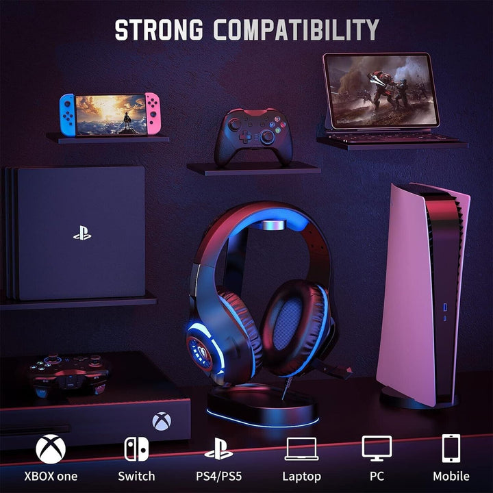 Gaming Headset with Microphone for PC PS4 PS5 Xbox one Nintendo Switch Headphone
