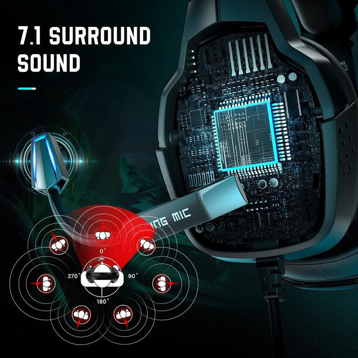 Gaming Headset with Microphone for PC PS4 PS5 Xbox one Nintendo Switch Headphone