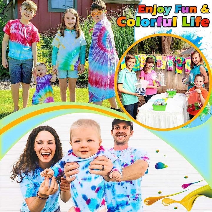 Tie Dye Set Kit 20 Colours Kids Adults Big Box Textile Paint Professional Craft