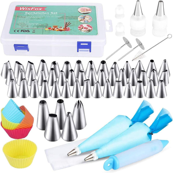 Cake Decorating Tools Kit Bundle Sugarcraft 85 Pcs Cupcake Icing Nozzle Piping
