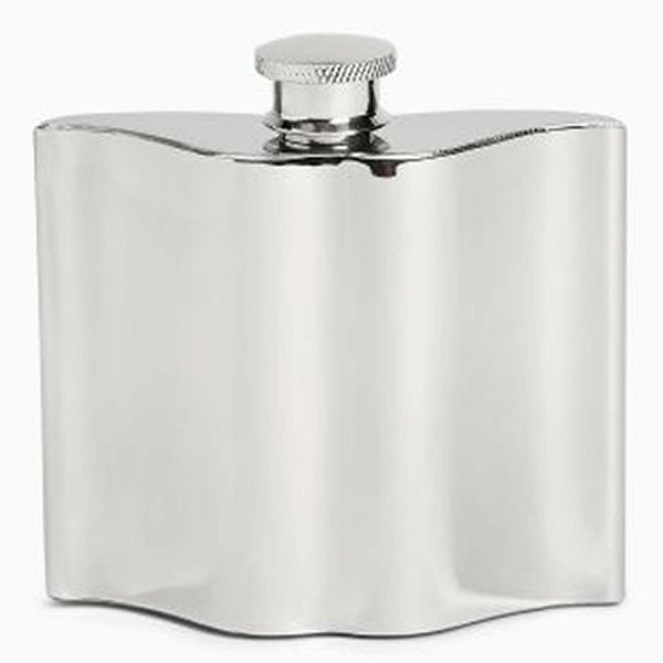 Avon Moustache Silver Hip Flask Gift Boxed Stainless Steel Mens Pocket 125ml/4oz
