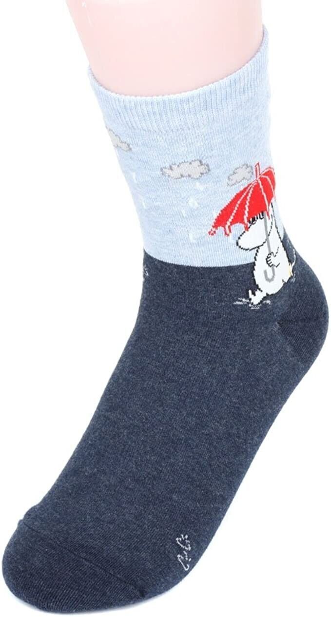 4 Pairs Moomin Womens Girls Crew Socks Cartoon Ladies Ankle Clothing Xmas Gift
