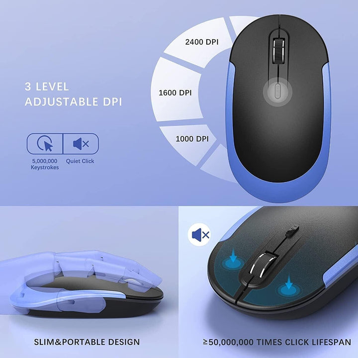 Keyboard and Mouse Wireless Set for Windows Desktop Laptop PC Computer 2.4G