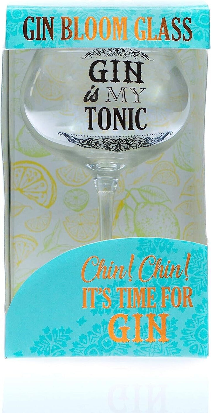 Gin Glass Novelty Gift Boxed Funny & Tonic Large Cocktail Birthday Present