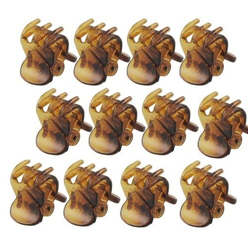 Hair Clips Claw Accessoties Small for Girls Women Bulldog Plastic Clamps x12
