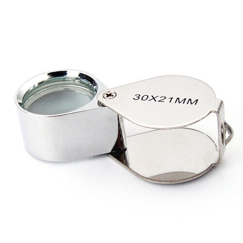 Jewellers Loupe 30 x 21mm Glass Jewellery Antiques Magnifier Hallmark Eye Lens