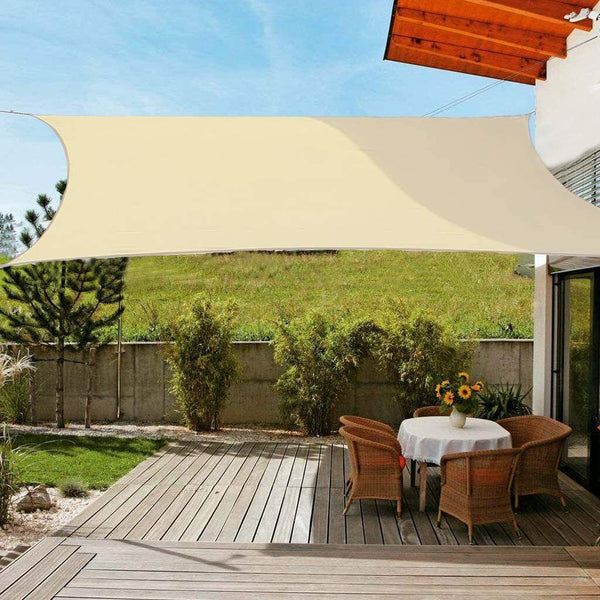 Sun Shade Sail Canopy Garden Patio Awning Waterproof Sunscreen Rectangle Rope