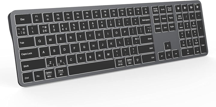 Backlit Bluetooth Keyboard Rechargeable for Mac iPad Tablet Windows iMac Pro/Air