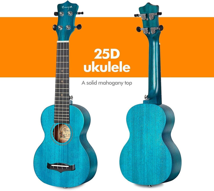 Enya Soprano Ukulele with Case Mahogany Top for Starter Kit Beginner Adult Child