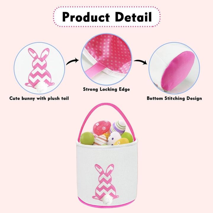 Easter Eggs Hunt Basket Bag Collect Storage Toys Chocolate Party Gifts Bucket