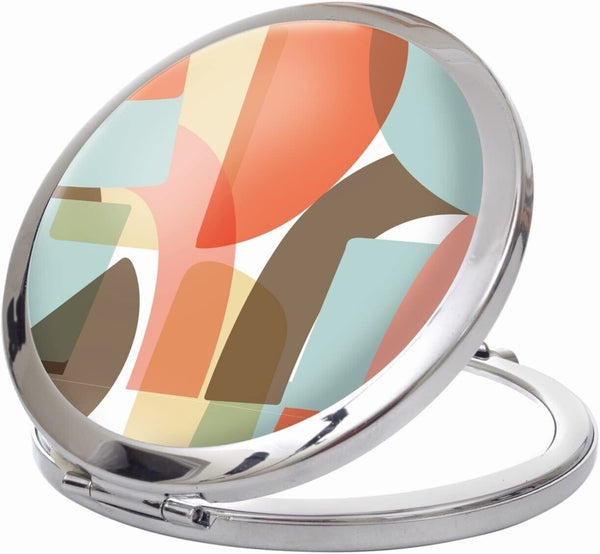 Handbag Compact Mirror Pocket Folding Makeup 2x Magnifying Travel Flip Women