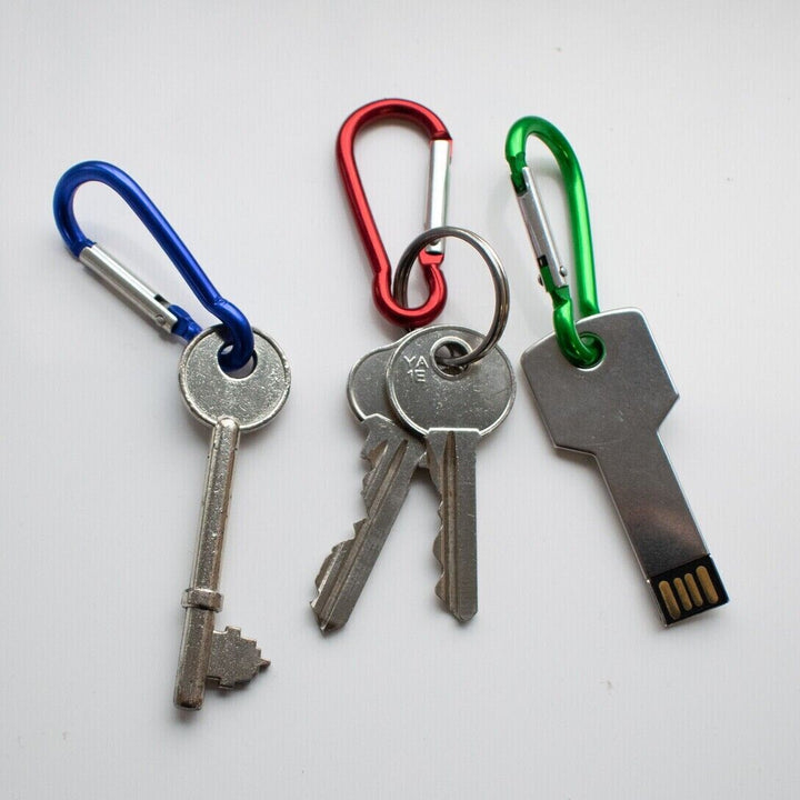 Carabiner Clip Keyring Small Clasp x5 Hook Camping Sports Extra Mini Men Car Key