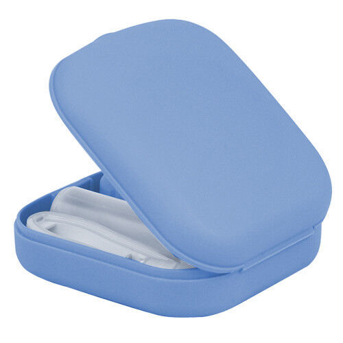 Blue Mini Contact Lens Travel Kit Case Pocket Size Storage Holder Container