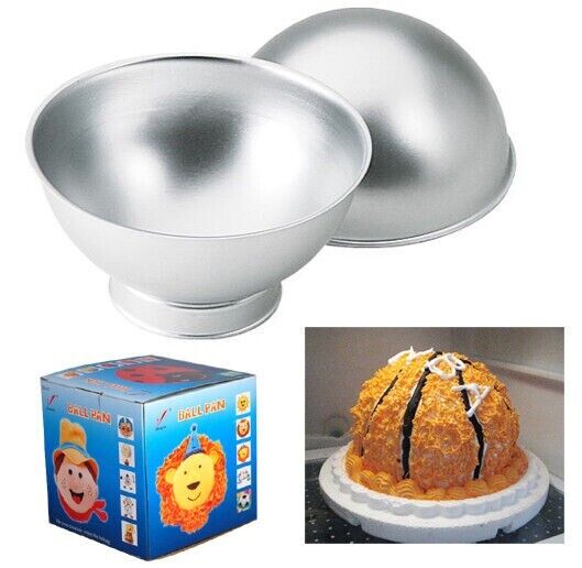 Sports Ball Set Create 3D Cake Tennis Basket Football Tin Sponge Pan Birthday