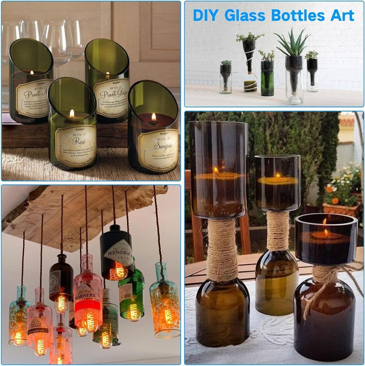 Glass Bottle Cutters Tool Kit Machine Cutting Mason Jars Window Mirror Wine DIY