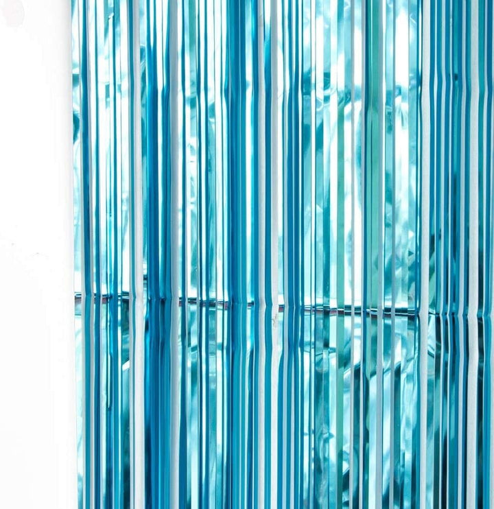 Ice Blue Foil Curtain Backdrop Door Party Birthday Decorations Wedding Tinsel