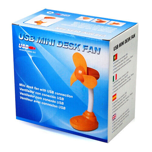 Mini USB Desk Fan Small Quiet Personal Cooler Girls Bedside Table Portable