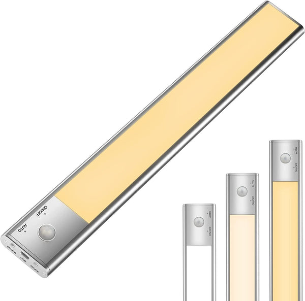 72 LED Cabinet Light USB Rechargeable Strips PIR Motion Detection Sensor Caravan