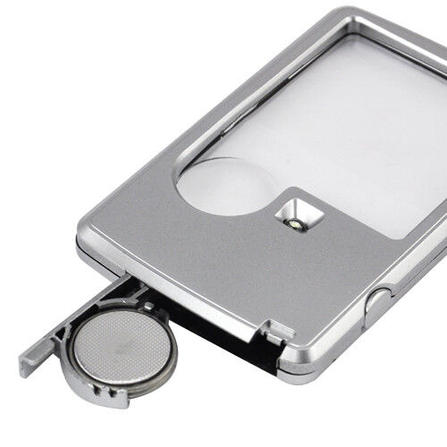 3X & 6X High Quality Illuminated Double Magnifying Glass Pocket Magnifier Large