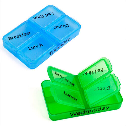7 Day Pill Mini Box Tablet Holder Medicine Dispenser Organisers Tablets Case