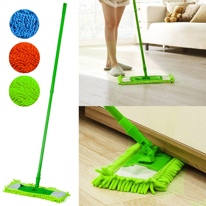Extendable Microfibre Floor Mop Cleaner Sweeper Wooden Laminate Tile Wet Dry