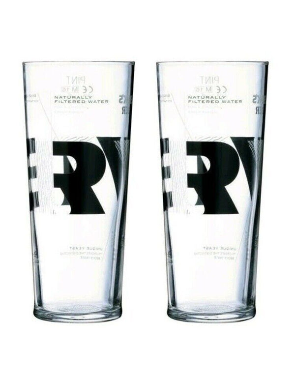 2X Becks Vier Pint Glasses 20oz Lager Beer Drinks Home Bar Pub Party Set Gift