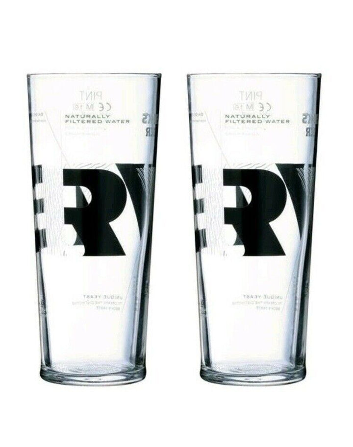 2X Becks Vier Pint Glasses 20oz Lager Beer Drinks Home Bar Pub Party Set Gift
