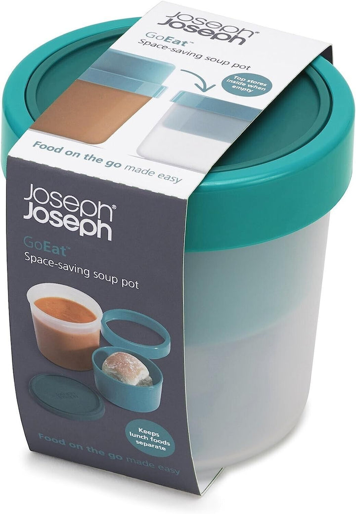 Joseph Joseph Soup Container with Lids Bowls Mugs Bread Bun Microwave Food 600ml