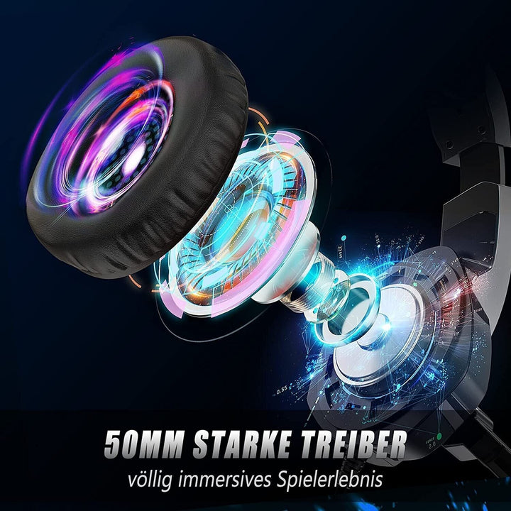 Gaming Headset with Microphone for PC Laptop PS4 Xbox One PS5 Headphones Bass