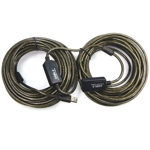 20m Long Reaching USB Active Repeater Extension Cable USB2.0 Booster Lead Extend
