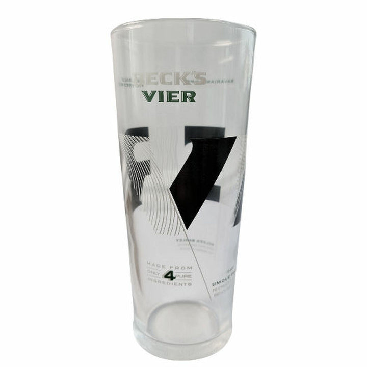 2X Becks Vier Pint Glasses 20oz Lager Beer Drinks Home Bar Pub Party Set Gift