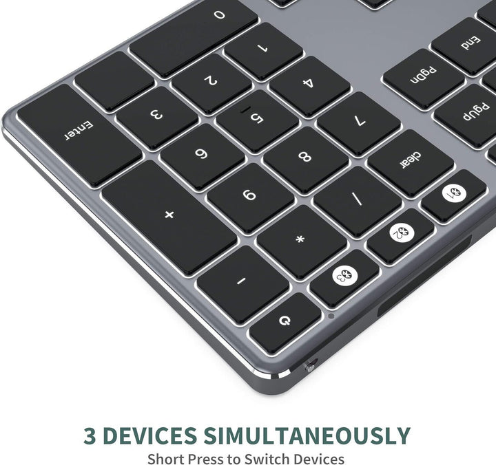 Backlit Bluetooth Keyboard Rechargeable for Mac iPad Tablet Windows iMac Pro/Air