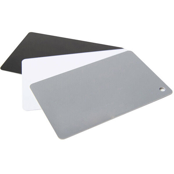 3in1 Digital 18% Gray/White/Black Card Set Photography Exposure Balance Strap