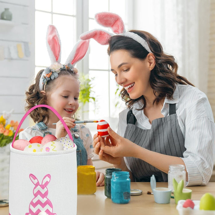 Easter Eggs Hunt Basket Bag Collect Storage Toys Chocolate Party Gifts Bucket