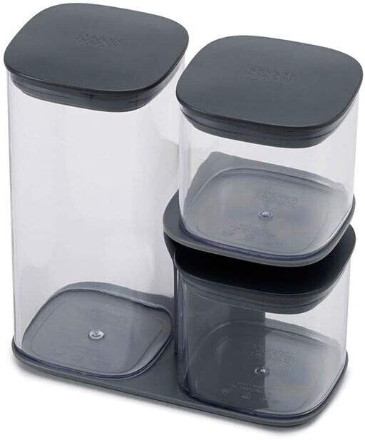 Joseph Joseph Kitchen Storage Containers Boxes Jar Set Podium Stand Grey Rack