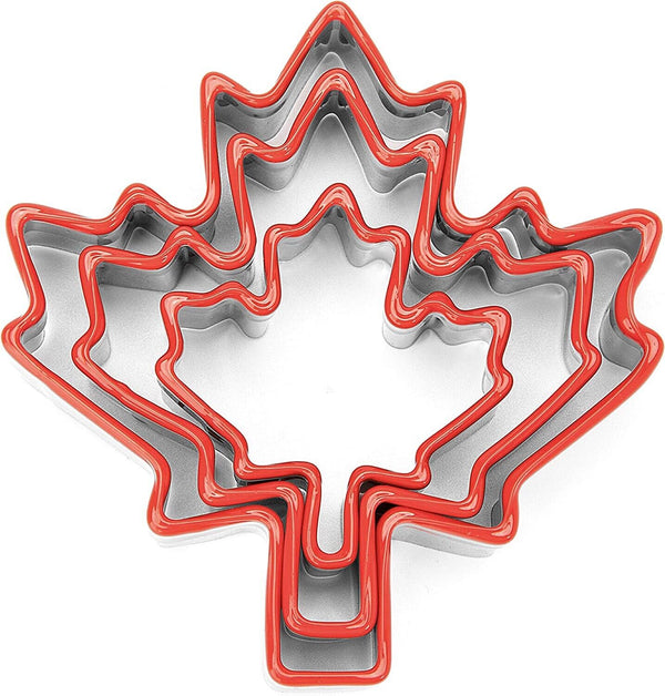 Maple Leaf Cookie Cutters Biscuit Sandwich Metal Set Shapes for Kids Pastry x3