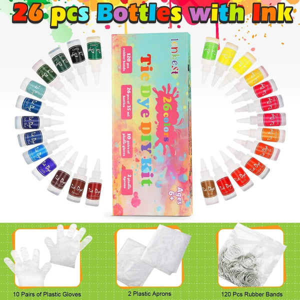Tie Dye Set Kit 26 Colours Kids Adults Big Box Textile Paint Professional Craft